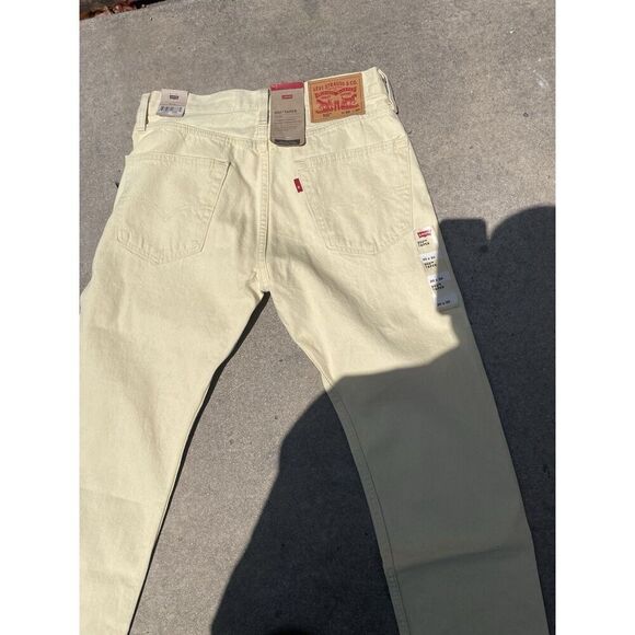 Levi's 502 Pants Men's 30x30 Yellow Denim Jeans Reg Tapered Yellow NEW! TAGS - Picture 16 of 16
